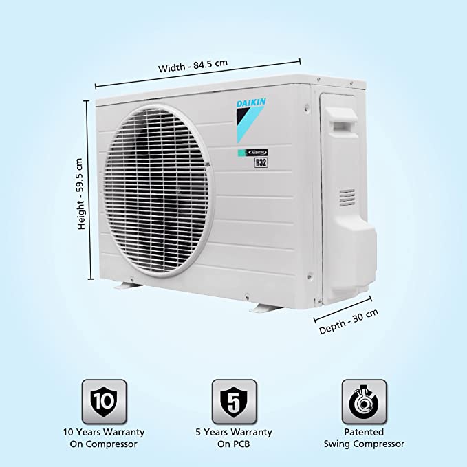 Daikin 2.02 Ton 4 Star, Inverter Split AC (Copper, PM 2.5 Filter, 2022 Model Model, FTKL71U, White)