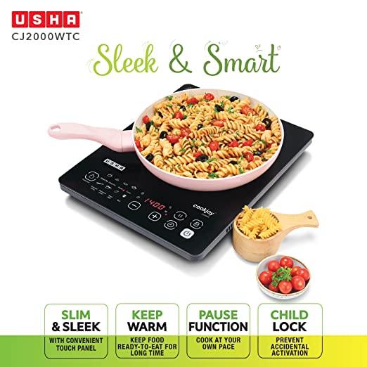 Usha CookJoy (CJ1350WPC) 1350 Watt Induction cooktop (Black)