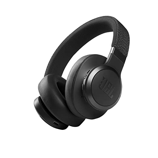 JBL Live 660NC, Smart Adaptive Noise Cancellation Headphones with Mic, Over Ear Headphone, up to 50 Hours Playtime with Quick Charge, JBL Signature Sound, Auto Play & Pause, Dual Pairing & AUX (Black)