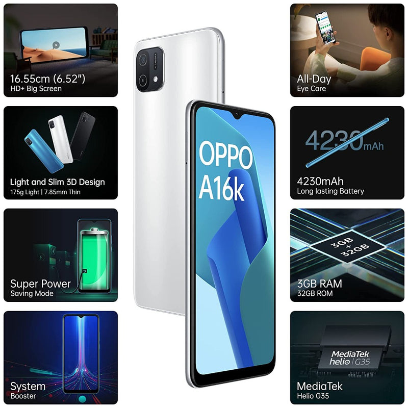 OPPO A16k ( 3GB RAM, 32GB Storage)