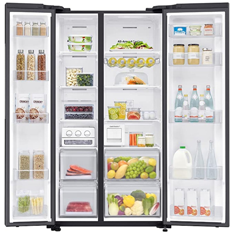 Samsung 700 L with Inverter Side-by-Side Refrigerator (RS72R50112C/TL, Black)