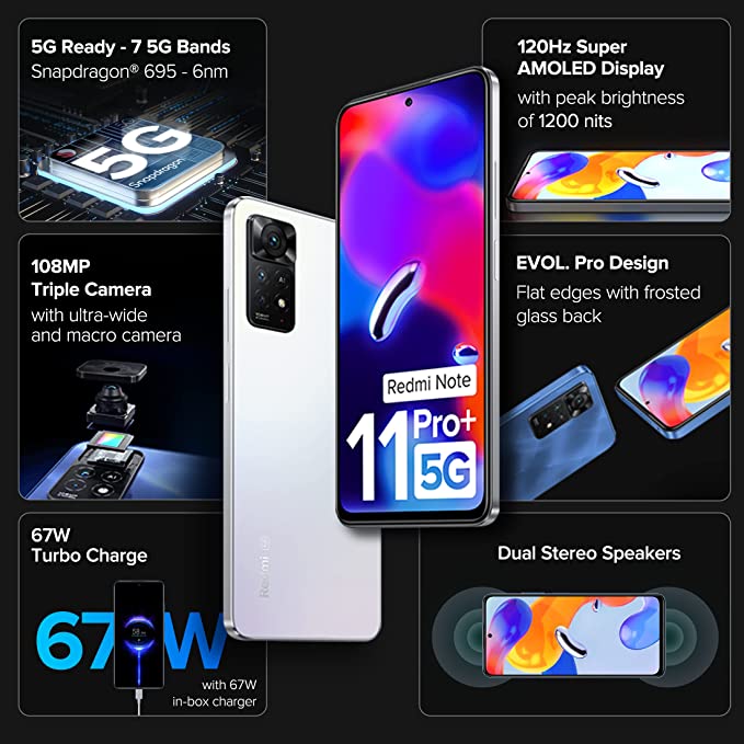 Redmi Note 11 Pro + 5G ( 8GB RAM, 256GB Storage)