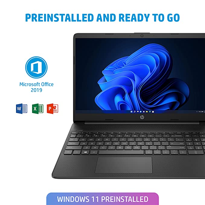 HP 15s, 11th Gen Intel Core i3, 8GB RAM/512GB SSD 15-inch(39.6 cm) FHD, Micro-Edge, Anti-Glare Display/Alexa Built-in/Win 11/UHD Graphics/Dual Speakers/ MS Office, 15s- fq2627tu, Jet Black