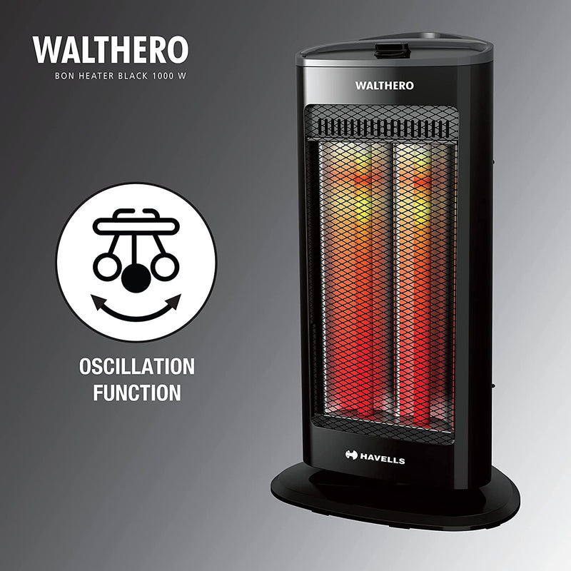 Havells 1000 Watt Carbon Heater (Black) (GHRGHBWK100)