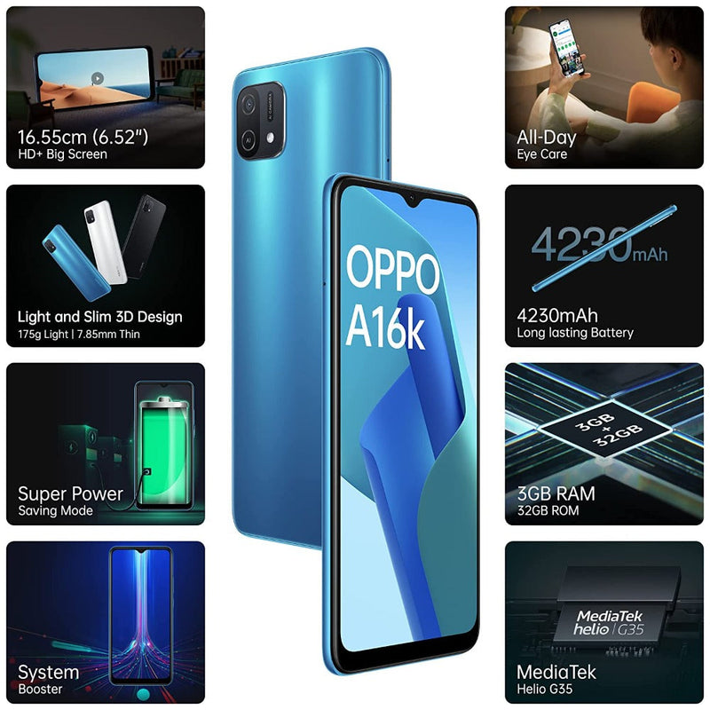 OPPO A16k ( 4GB RAM, 64GB Storage)