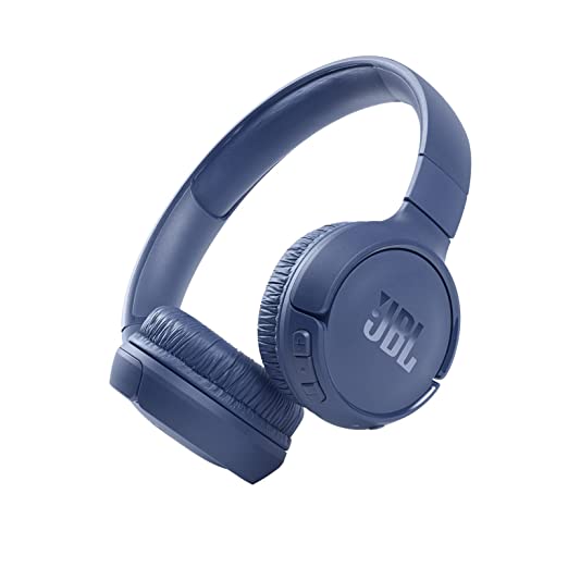 JBL Tune 510BT, On Ear Wireless Headphones with Mic, up to 40 Hours Playtime, JBL Pure Bass, Quick Charging, Dual Pairing, Bluetooth 5.0 & Voice Assistant Support for Mobile Phones (Blue)