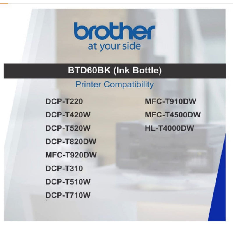 BROTHER Compatible for Brother BT-D60BK Ink Bottle (Black) buyyzo