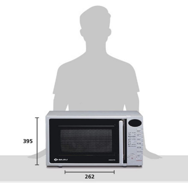 Bajaj 20 Litres Grill Microwave Oven with Jog Dial (2005 ETB, White) BUYYZO