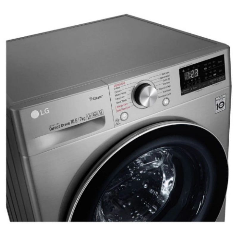 FHD1057SWS (10.5Kg/7.0Kg)  AI Direct Drive™ Washer Dryer with Steam™, ThinQ™ (FHD1057SWS) BUYYZO