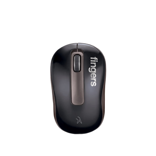 Fingers GlassPro M2 Wireless Mouse - Works on Glass Too! -(Color - Black + Coffee Brown)