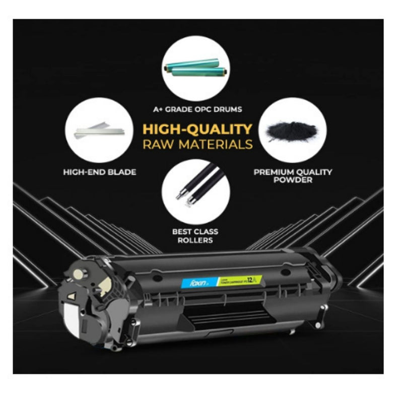 Foxin FTC 12A Laser Toner Cartridge Compatible for 1020,M1005,1018,1010,1012,1015,1020 Plus,1022,3015,3020,3030,3050,3052,3055 buyyzo