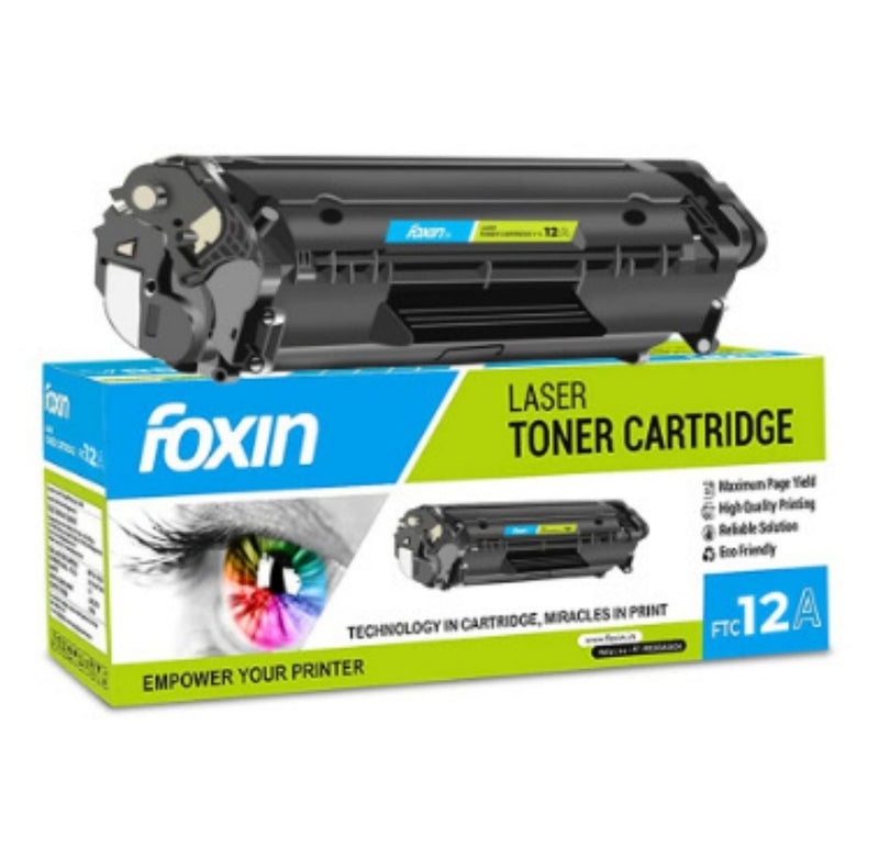 Foxin FTC 12A Laser Toner Cartridge Compatible for 1020,M1005,1018,1010,1012,1015,1020 Plus,1022,3015,3020,3030,3050,3052,3055 buyyzo