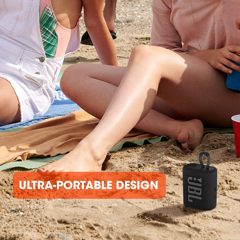 JBL Go 3, Wireless Ultra Portable Bluetooth Speaker, Vibrant Colors with Rugged Fabric Design, Waterproof, Without Mic)