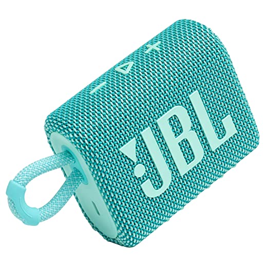 JBL Go 3, Wireless Ultra Portable Bluetooth Speaker, Vibrant Colors with Rugged Fabric Design, Waterproof, Without Mic)