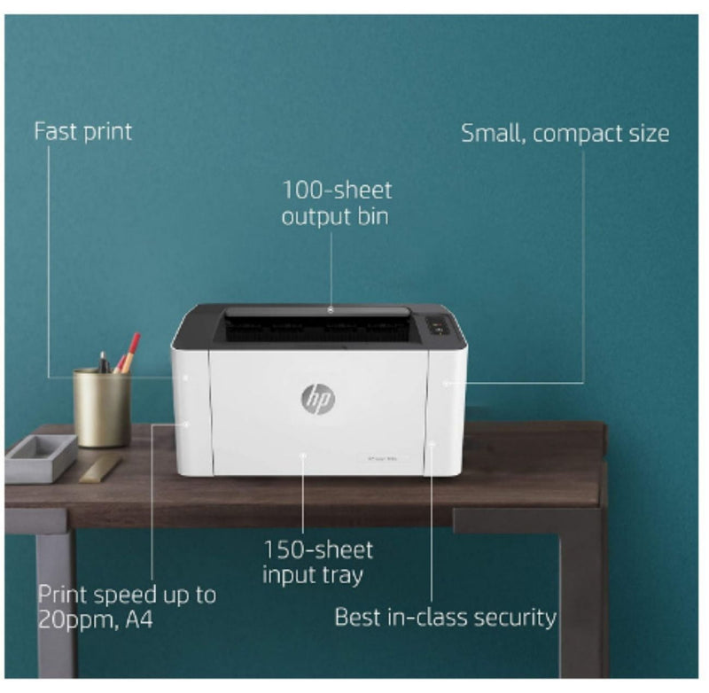 HP Laserjet 108A Monochrome Laser Printer with USB Connectivity, Compact Design, Fast Printing buyyzo