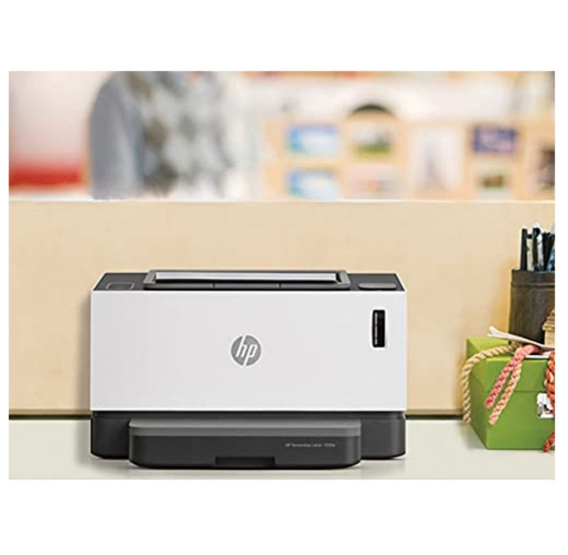 HP Neverstop 1000a Premium Laser Printer, 80% Savings on Genuine Cartridge, Self Reloadable with 5X Inbox Yield, Smart Tasks with HP Smart App, Low Emission Clean Air Quality buyyzo