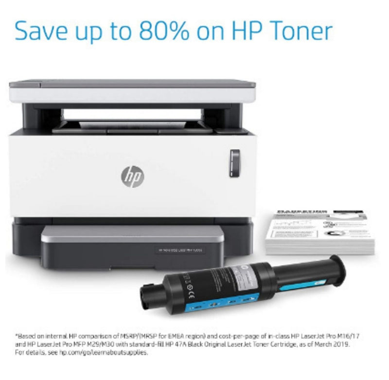 HP Neverstop 1200a Laser Printer, Print, Copy, Scan, Mess Free Reloading, Save Upto 80% on Genuine Toner, 5X Print Yield (USB Connectivity) buyyzo