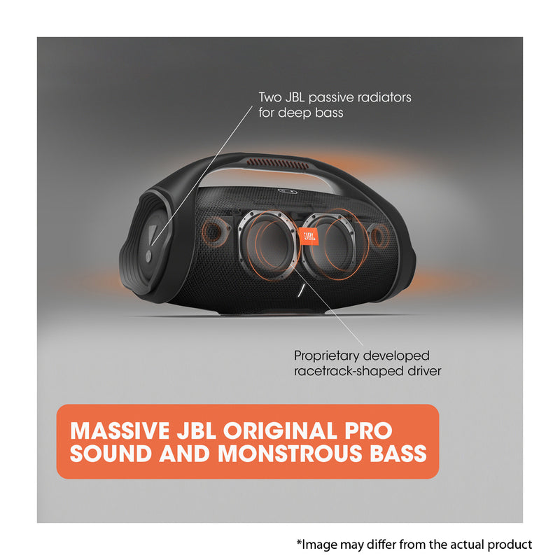 JBL Boombox 2 - Portable Bluetooth Speaker, Powerful Sound and Monstrous Bass, IPX7 Waterproof, 24 Hours of Playtime, Powerbank, JBL PartyBoost for Speaker Pairing, Speaker for Home and Outdoor(Black)