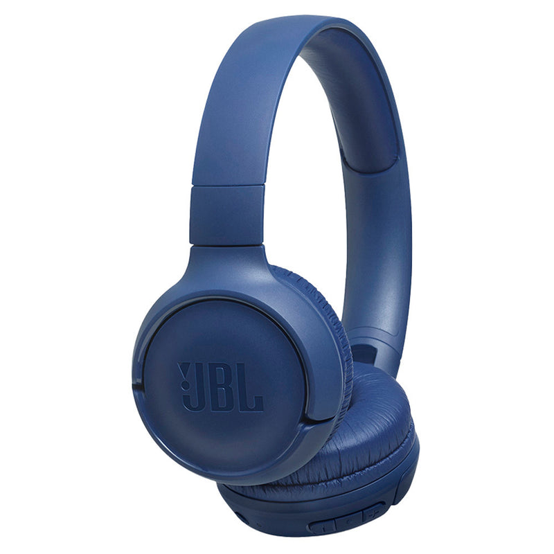 JBL Tune 500BT by Harman Powerful Bass Wireless On-Ear Headphones with Mic, 16 Hours Playtime & Multi Connect Connectivity (Blue)