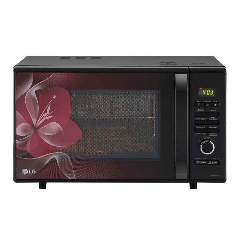 LG 28 L Charcoal Convection Microwave Oven (MJ2886BWUM, Floral, Diet Fry, With Starter Kit)