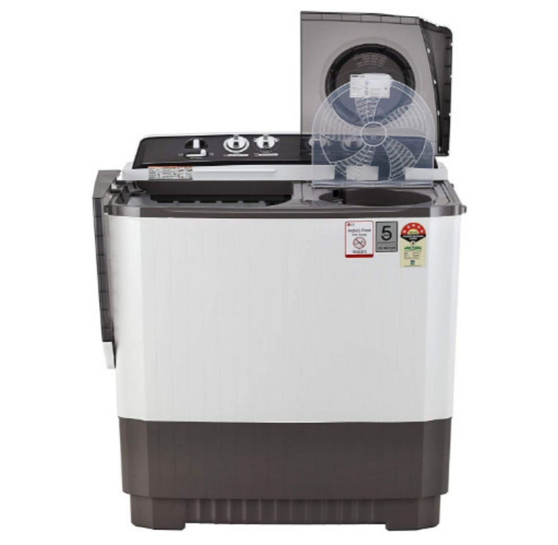 LG 10 kg 5 Star Semi-Automatic Top Loading Washing Machine (P1045SGAZ, Grey, Wind Jet Dry) buyyzo