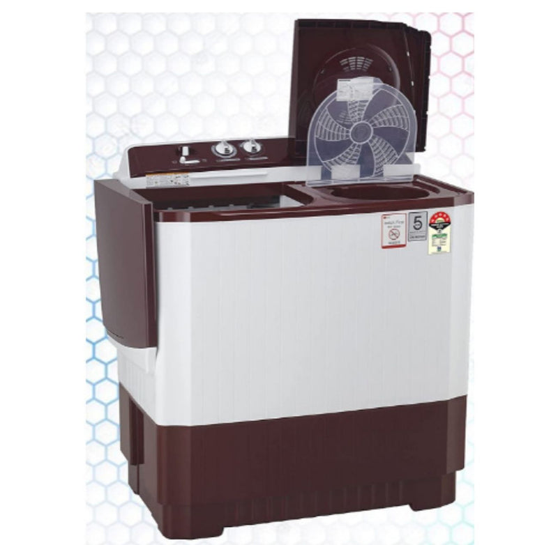 LG 10 kg 5 Star Semi-Automatic Top Loading Washing Machine (P1050SRAZ, Burgundy, Wind Jet Dry) buyyzo