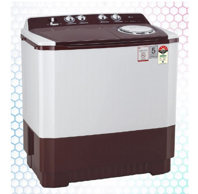 LG 10 kg 5 Star Semi-Automatic Top Loading Washing Machine (P1050SRAZ, Burgundy, Wind Jet Dry) buyyzo