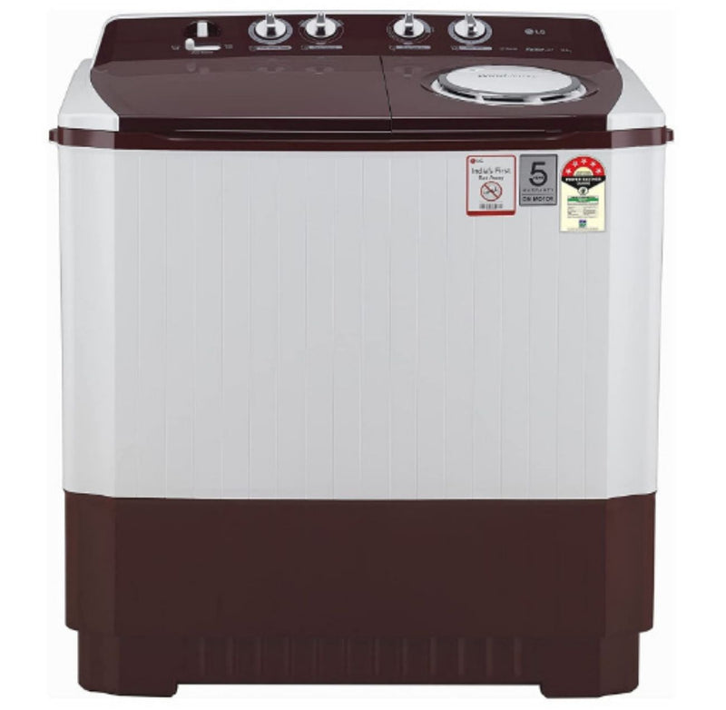 LG 10 kg 5 Star Semi-Automatic Top Loading Washing Machine (P1050SRAZ, Burgundy, Wind Jet Dry) buyyzo