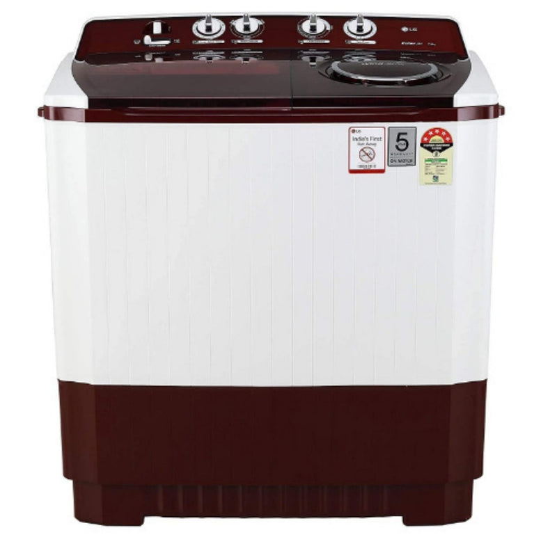 LG 11 kg 5 Star Semi-Automatic Top Loading Washing Machine (P1145SRAZ, Burgundy, Punch) buyyzo