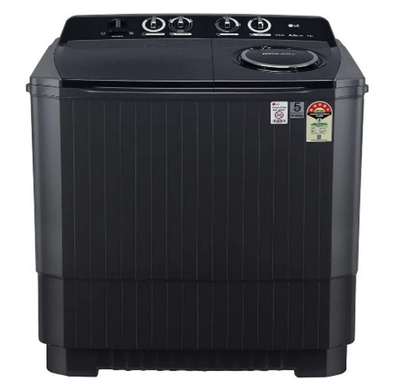 LG 11 kg 5 Star Semi-Automatic Top Loading Washing Machine (P1155SKAZ, Middle Black, Roller Jet Pulsator) buyyzo