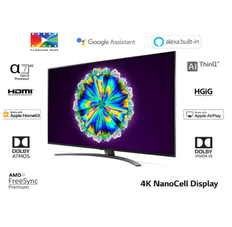 LG 55NANO86TNA 4K Ultra HD Smart NanoCell TV (Light Steel Silver, 139 cm/55 Inches, 2020 Model) BUYYZO