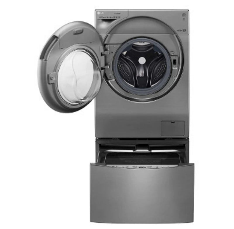 LG TWINWash™ TW2412GHV (FH6G1BCHK6N_F8K5XNK4, Stainless Steel) 12kg/8kg Washer Dryer with 2kg, Twin Load Washing Machine BUYYZO