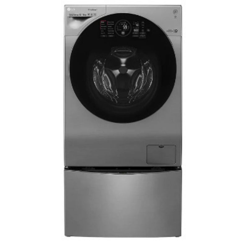 LG TWINWash™ TW2412GHV (FH6G1BCHK6N_F8K5XNK4, Stainless Steel) 12kg/8kg Washer Dryer with 2kg, Twin Load Washing Machine BUYYZO