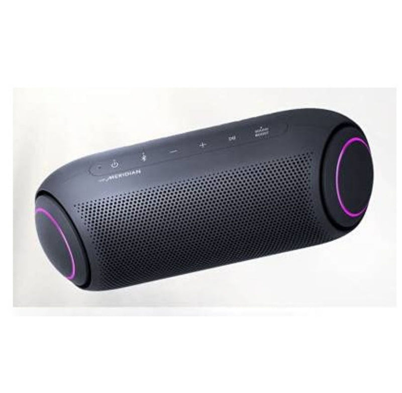 LG XBOOMGo PL5 Rubberized Finish Speaker with Ring-Shaped woofer Lights (Blueblack, Dual Action Bass) BUYYZO