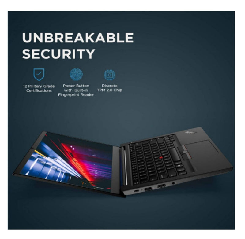 Lenovo ThinkPad E14 Intel Core i3 10th Gen 14" (35.56cms) Full HD Thin and Light Laptop (4GB RAM/ 256GB SSD/ DOS/ Black buyyzo