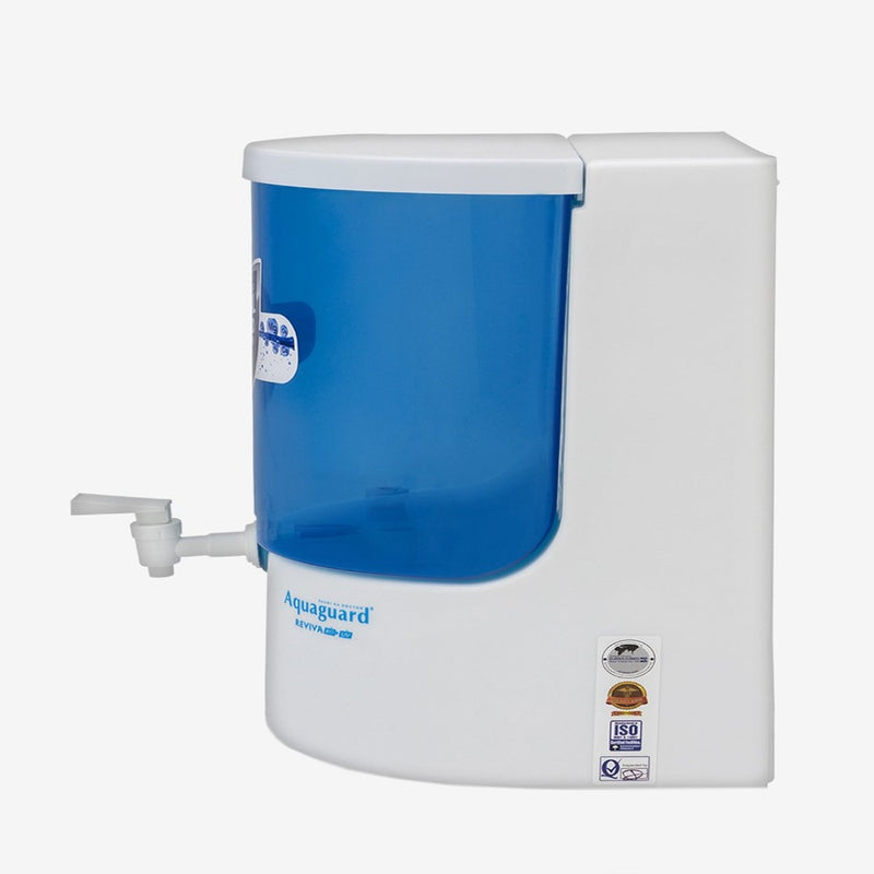 Aquaguard Eureka Forbes Reviva RO + UV + MTDS Water Purifier (White & Blue), 8 Liter