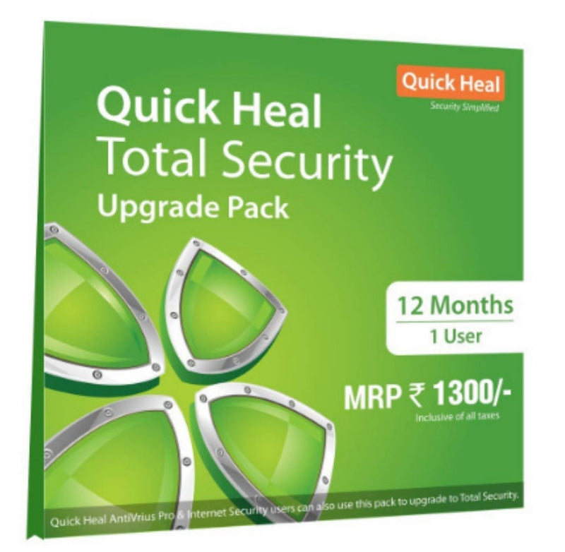 Quick Heal Total Security Renewal Upgrade Silver Pack - 1 User, 1 Year (DVD) (existing Quick Heal subscription required) buyyzo