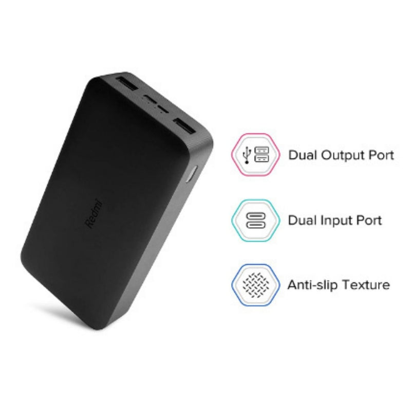 Redmi 20000mAh Li-Polymer Power Bank (Black), USB Type C and Micro USB Ports | 18W Fast Charging | Multi Device Charging buyyzo