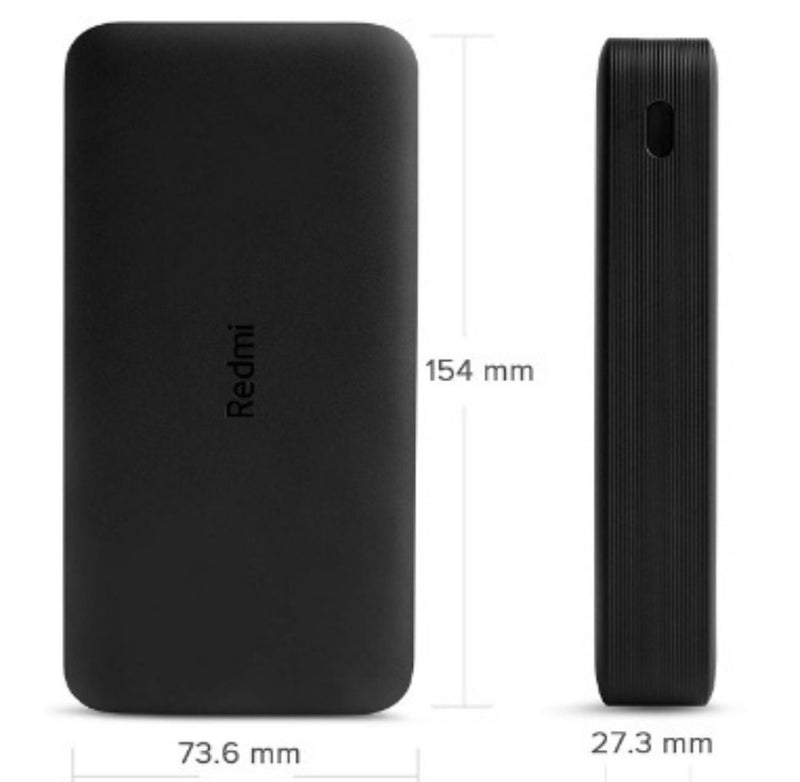 Redmi 20000mAh Li-Polymer Power Bank (Black), USB Type C and Micro USB Ports | 18W Fast Charging | Multi Device Charging buyyzo