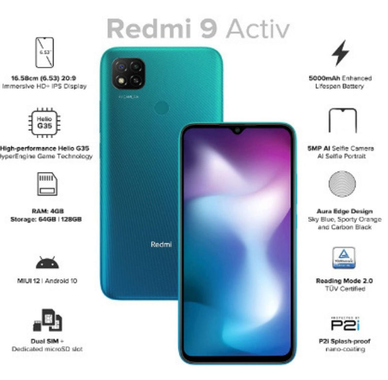 Redmi 9 Activ (Coral Green, 4GB RAM, 64GB Storage) BUYYZO