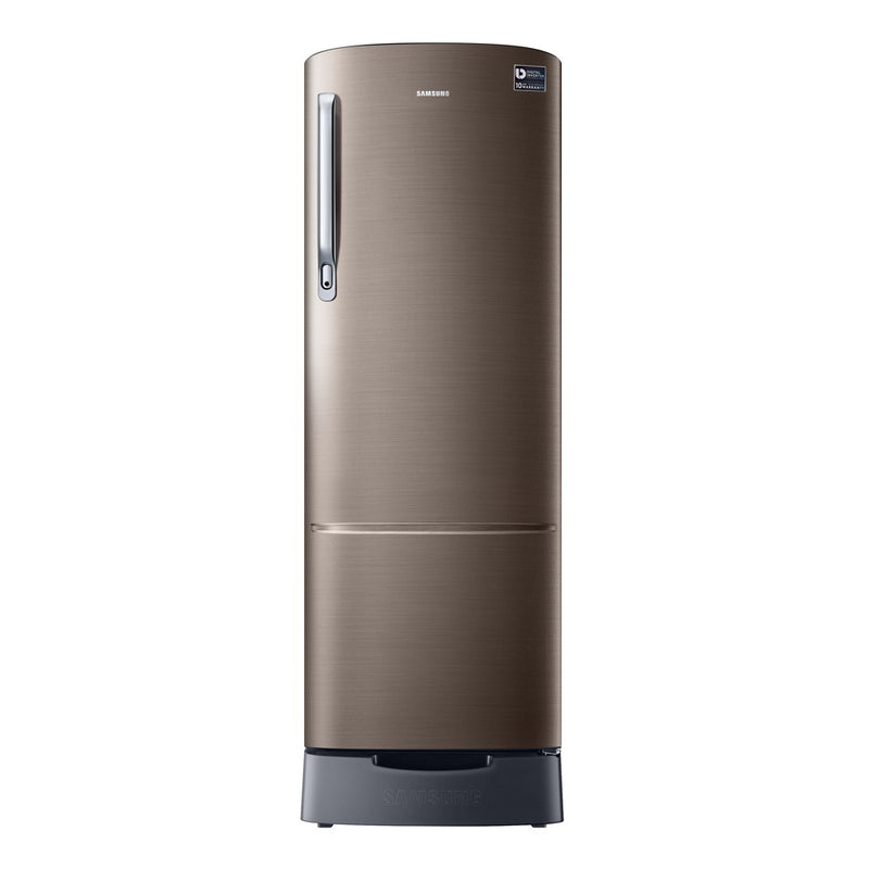 Samsung 255 L 3 Star Direct-Cool Single Door Refrigerator (RR26T389YDX/HL, Base Stand with Drawer, Luxe Brown)