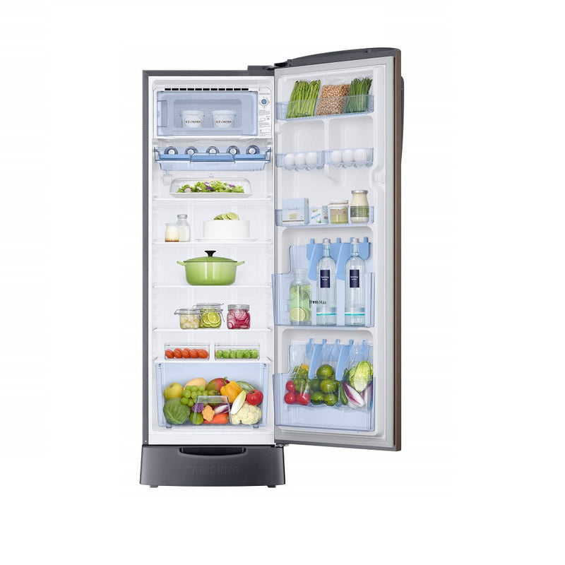 Samsung 255 L 3 Star Direct-Cool Single Door Refrigerator (RR26T389YDX/HL, Base Stand with Drawer, Luxe Brown)