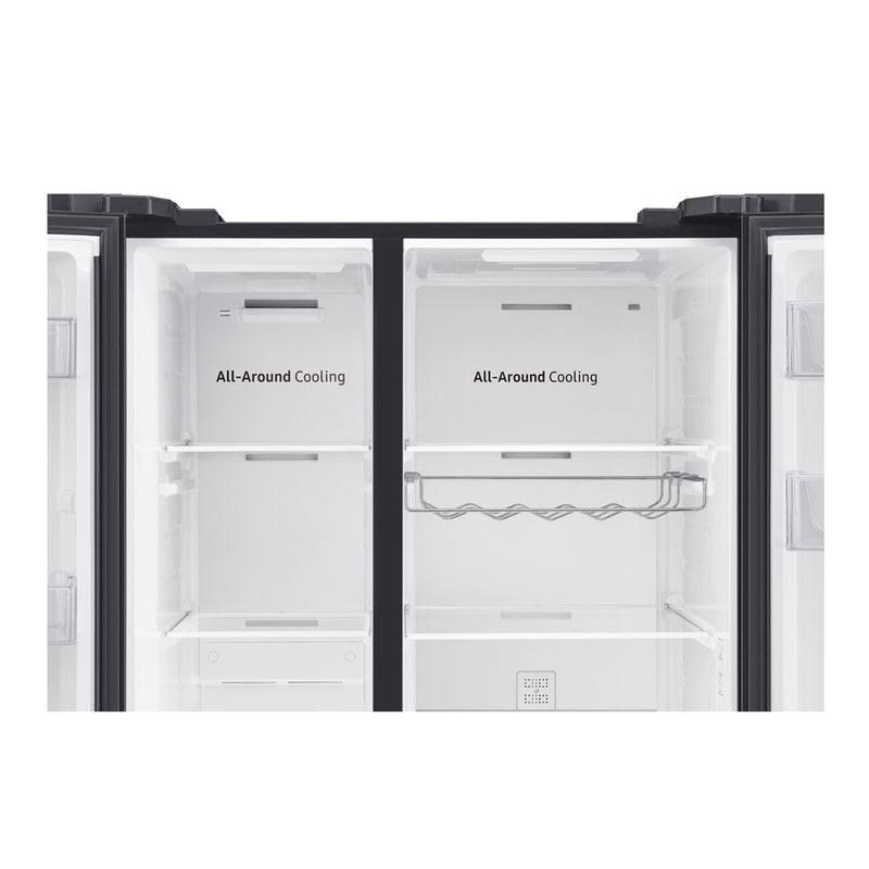 Samsung 700 L with Inverter Side-by-Side Refrigerator (RS72R50112C/TL, Black)