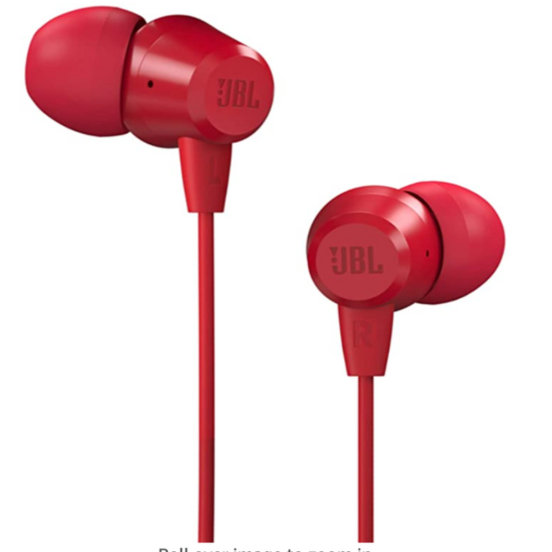 JBL Wired Head Phones T50HI RED