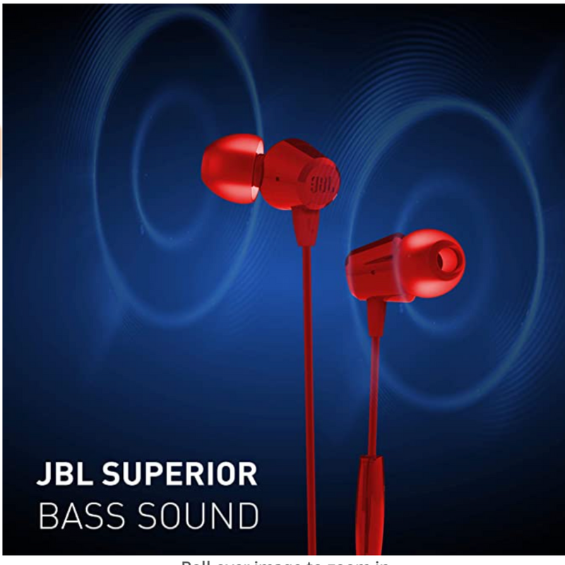 JBL Wired Head Phones T50HI RED