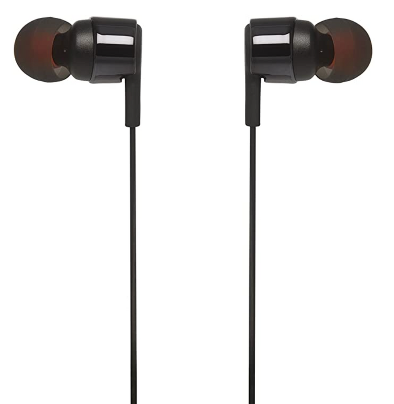 JBL T210 by Harman Pure Bass Premium Aluminum Build in-Ear Headphones with Mic & Tangle Free Cable (Black)