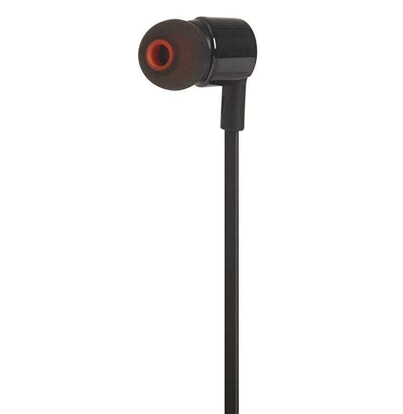 JBL T210 by Harman Pure Bass Premium Aluminum Build in-Ear Headphones with Mic & Tangle Free Cable (Black)