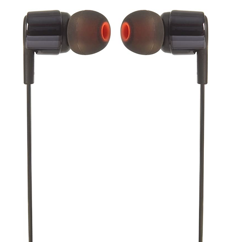 JBL T210 by Harman Pure Bass Premium Aluminum Build in-Ear Headphones with Mic & Tangle Free Cable (Black)