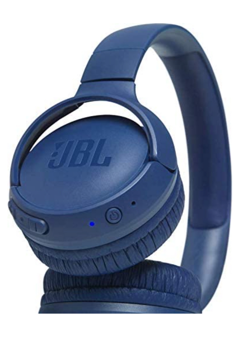 JBL Tune 500BT by Harman Powerful Bass Wireless On-Ear Headphones with Mic, 16 Hours Playtime & Multi Connect Connectivity (Blue)