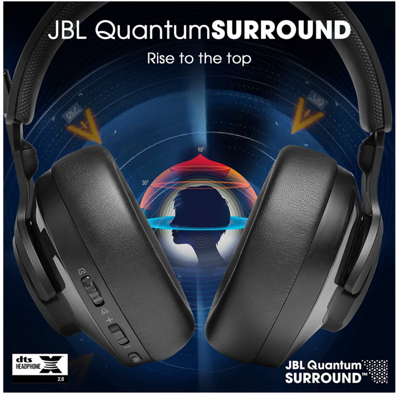 JBL Quantum 400 by Harman Over-Ear Gaming Headset with QuantumSurround, Discord Certified Game Chat Dial & Voice Focus Boom Mic (Black)